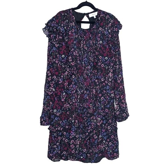 REISS Carey Floral Printed Ruffle Mini Dress - Picture 3 of 13